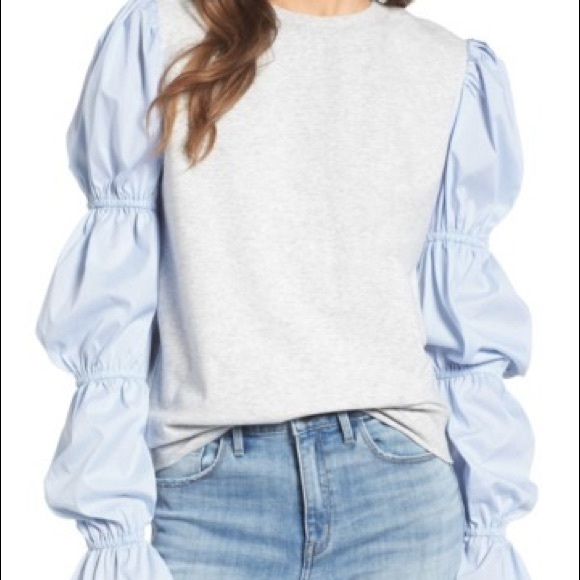 Treasure & Bond Tops - Treasure & Bond x Something Navy Sweatshirt